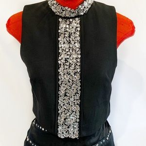 Jeweled Sleeveless Top Women’s Medium